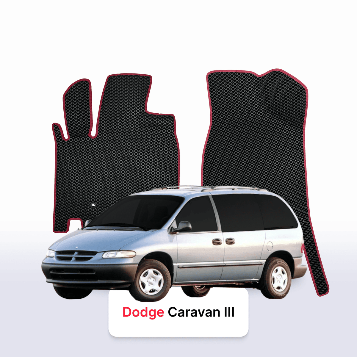 Alfombrillas 3D EVA para Dodge Caravan 3 gen 1995-2000 años MONOVOLUMEN