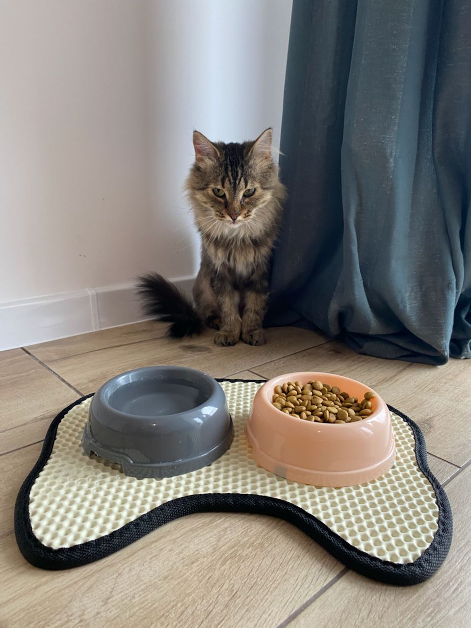 Alfombrilla para comedero de gato