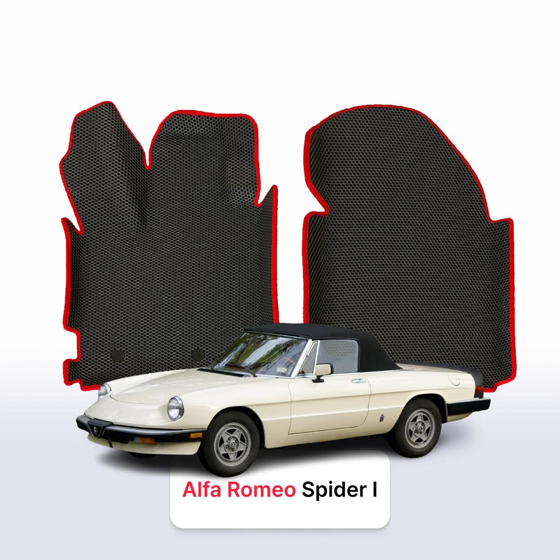 Alfombrillas 3D EVA para Alfa Romeo Spider 1 gen 1966-1994 años DESCAPOTABLE