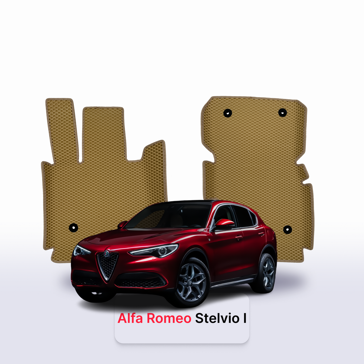 Alfombrillas 3D EVA para Alfa Romeo Stelvio 1 gen 2016-2028 años SUV