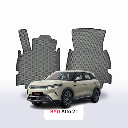 Alfombrillas 3D EVA para BYD Atto 2 1 gen 2024-2028 años SUV + Refuerzo de talón EVA