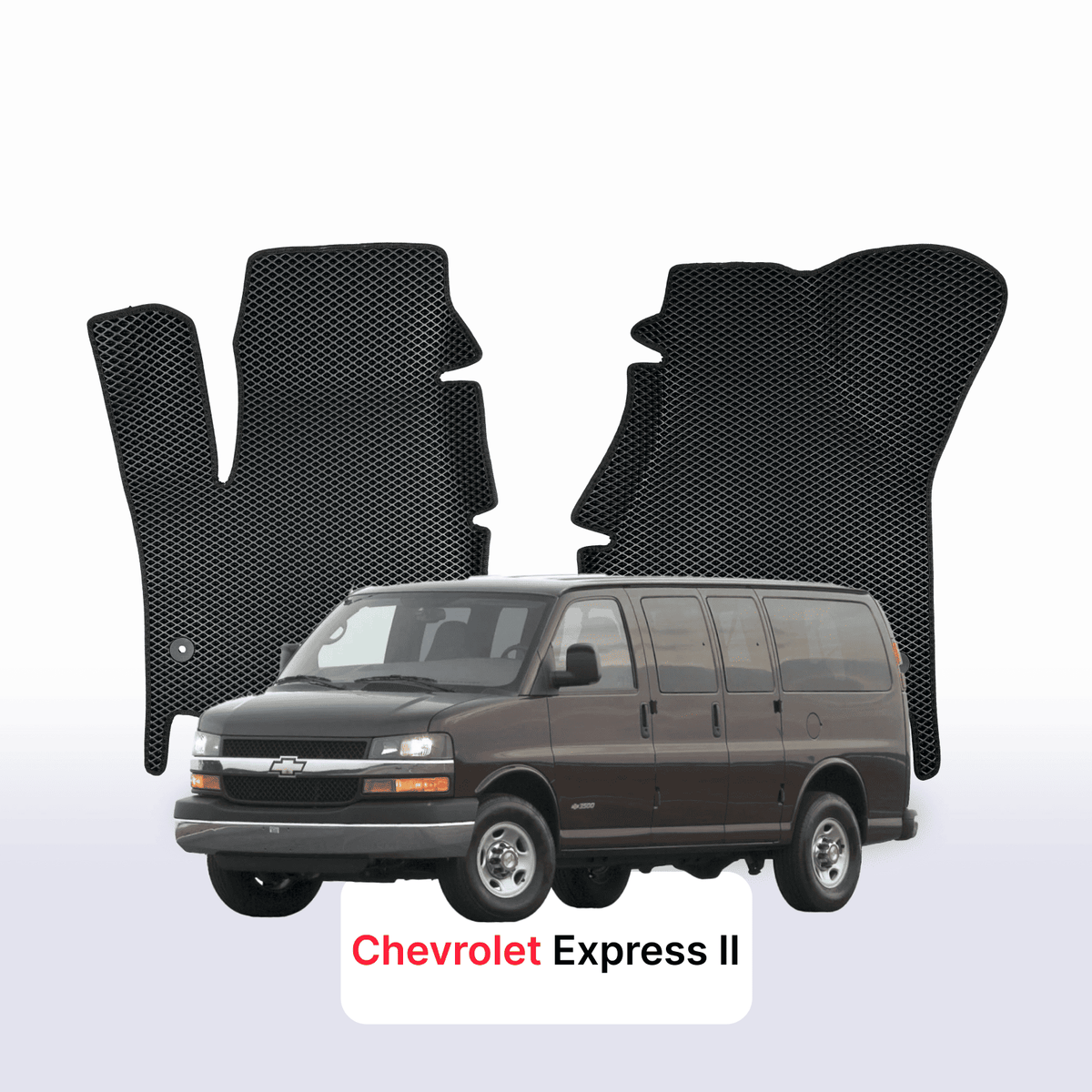 Alfombrillas 3D EVA para Chevrolet Express 2 gen 2002-2025 años MONOVOLUMEN