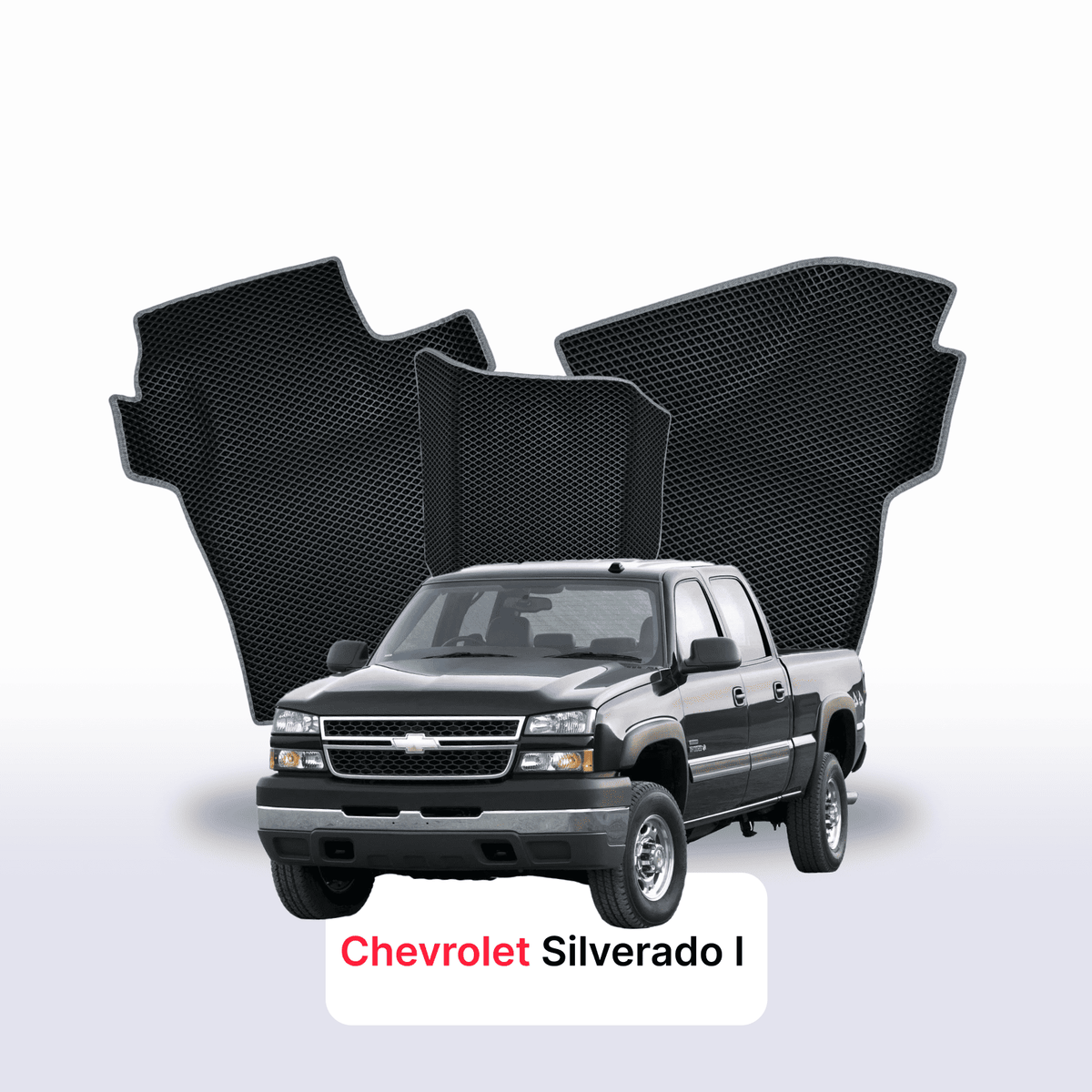Alfombrillas 3D EVA para Chevrolet Silverado(GMT800) 1 gen 1998-2007 años PICK-UP CABINA DOBLE