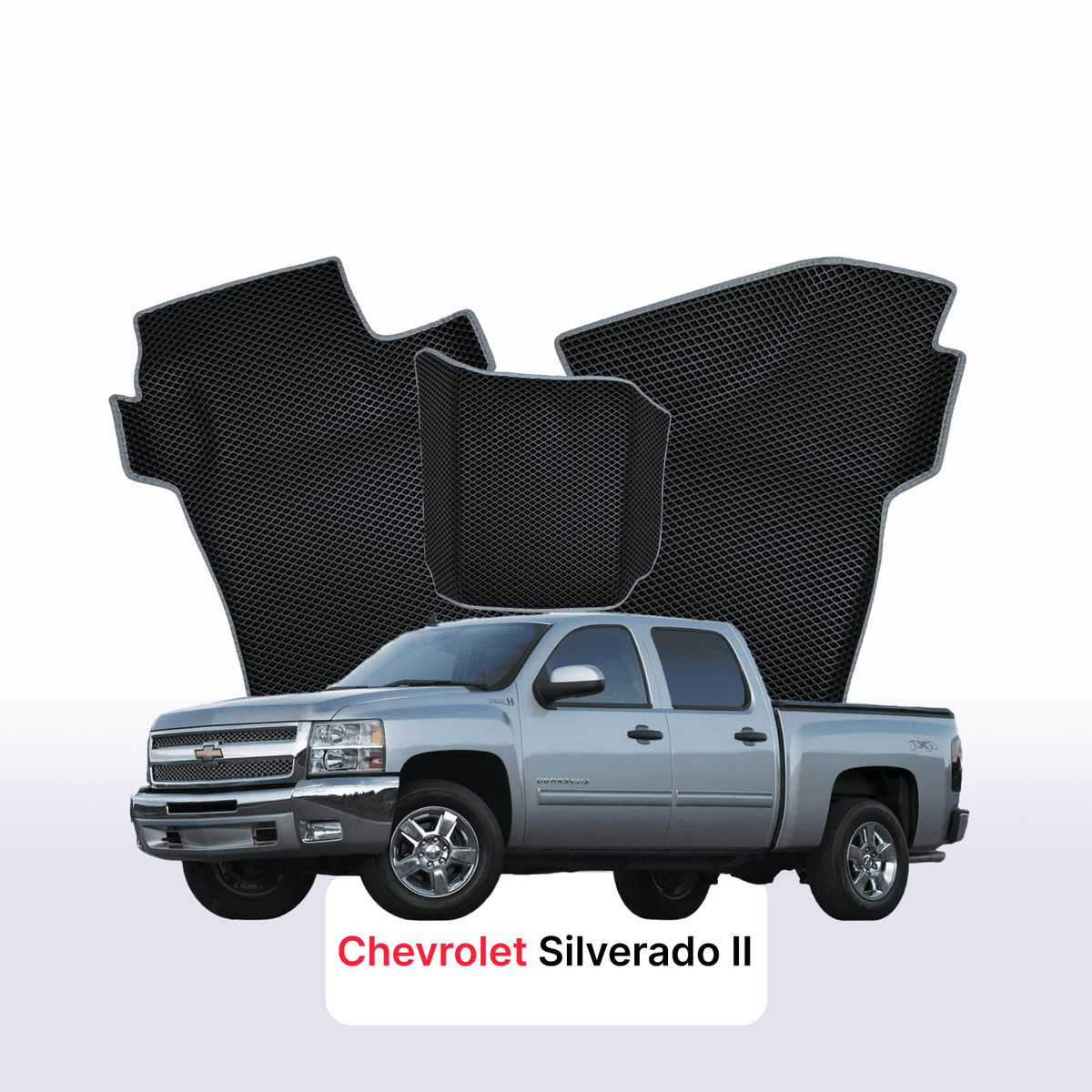 Alfombrillas 3D EVA para Chevrolet Silverado(GMT900) 2 gen 2007-2013 años PICK-UP CABINA DOBLE