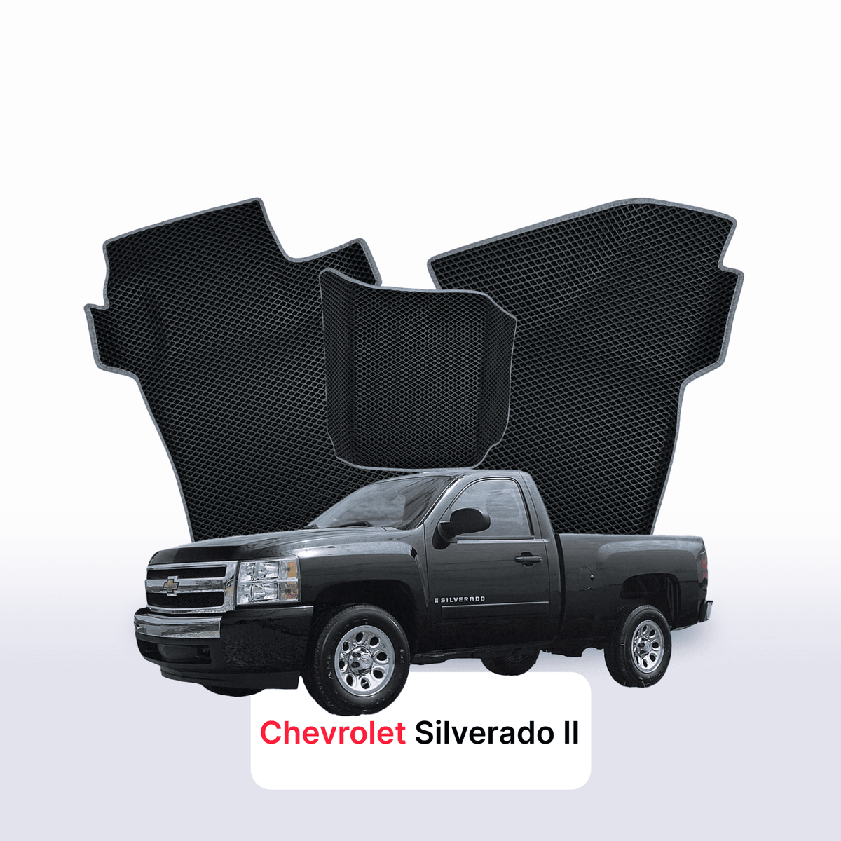 Alfombrillas 3D EVA para Chevrolet Silverado(GMT900) 2 gen 2007-2013 años PICK-UP CABINA SIMPLE