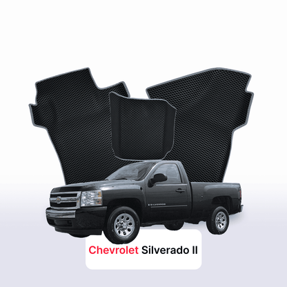 Alfombrillas 3D EVA para Chevrolet Silverado(GMT900) 2 gen 2007-2013 años PICK-UP CABINA SIMPLE