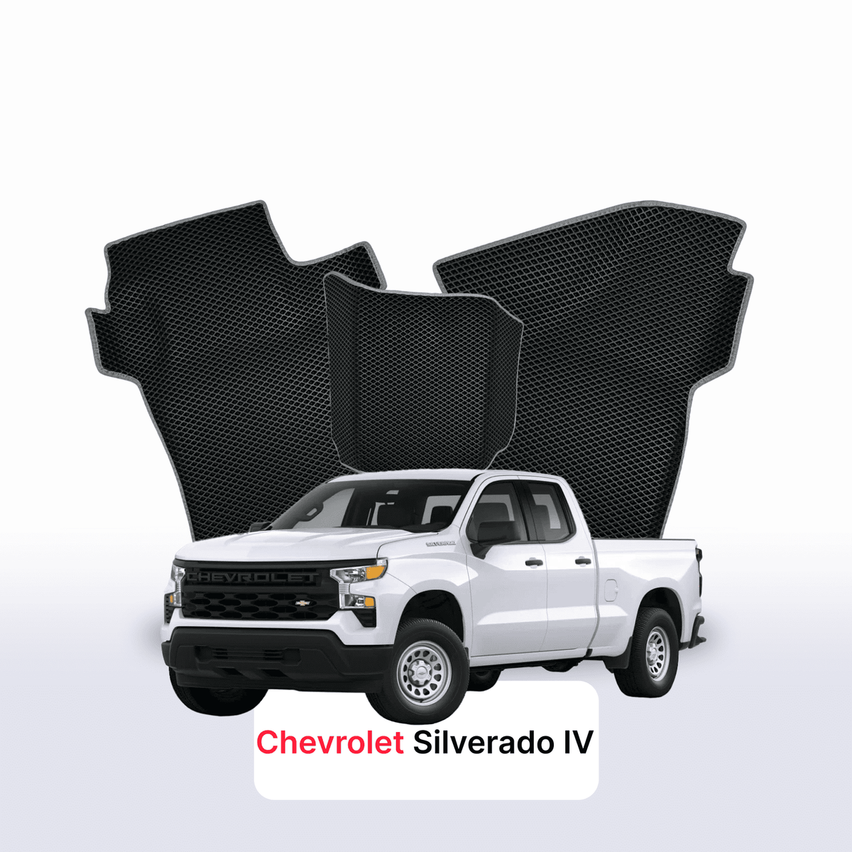 Alfombrillas 3D EVA para Chevrolet Silverado(T1XX) 4 gen 2019-2028 años PICK-UP CABINA DOBLE DOUBLE