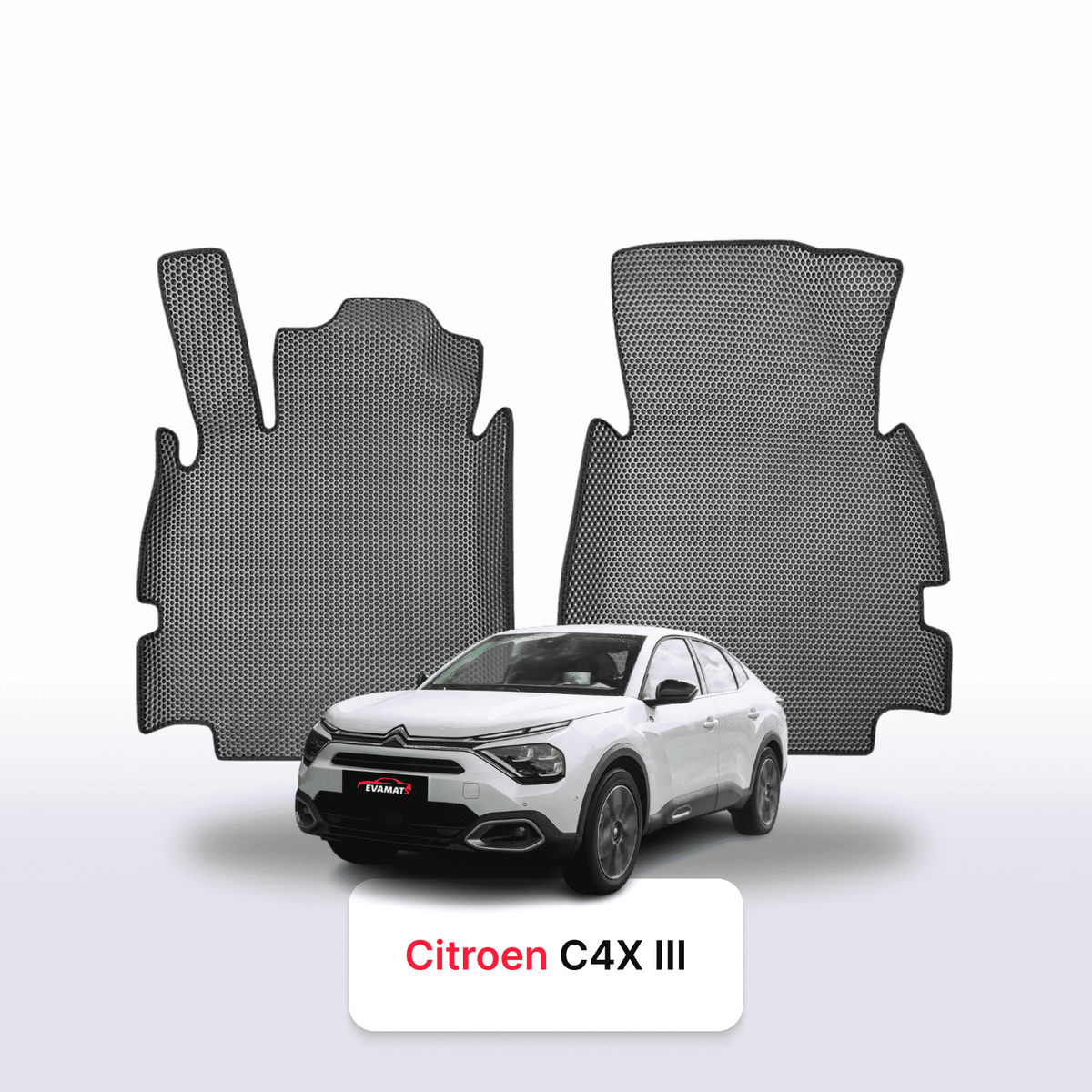 Alfombrillas 3D EVA para Citroen C4X III gen 2020-2028 años SEDÁN + Refuerzo de talón EVA