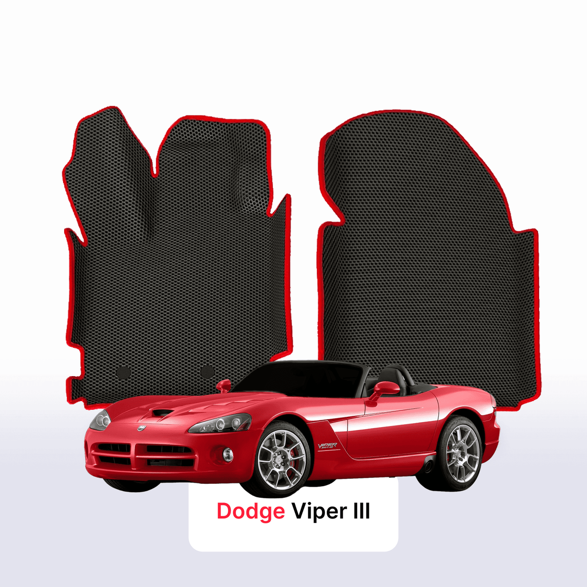 Alfombrillas 3D EVA para Dodge Viper 3 gen 2002-2007 años ROADSTER