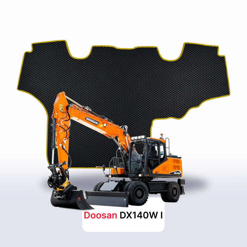 Alfombrillas 3D EVA para Doosan DX140W 1 gen 2009-2024 años EXCAVADORA