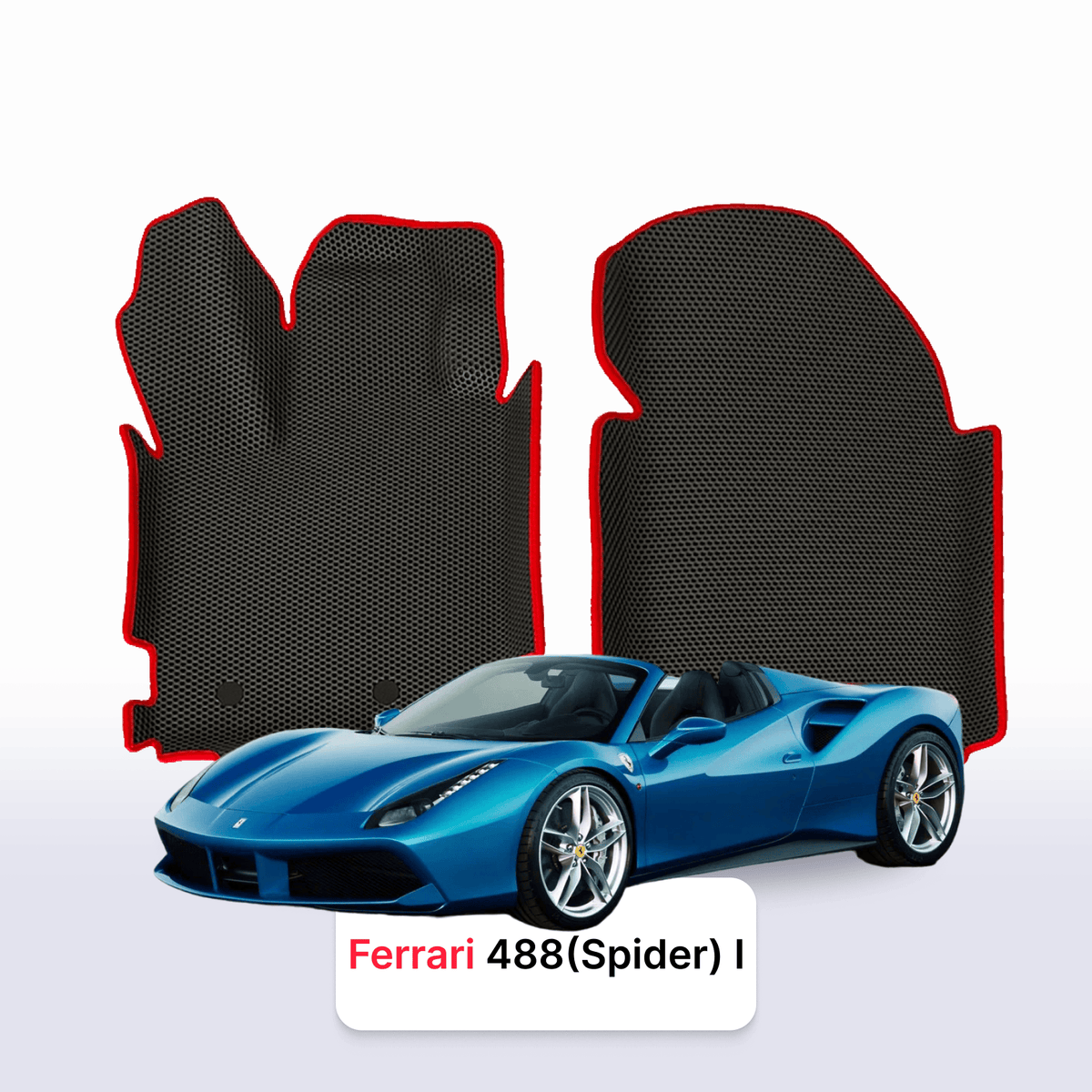 Alfombrillas 3D EVA para Ferrari 488 (Spider) 1 gen 2015-2019 años ROADSTER
