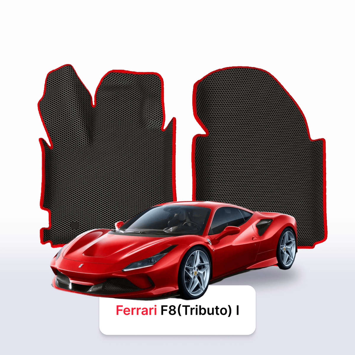 Alfombrillas 3D EVA para Ferrari F8 (Tributo) 1 gen 2019-2023 años COUPÉ