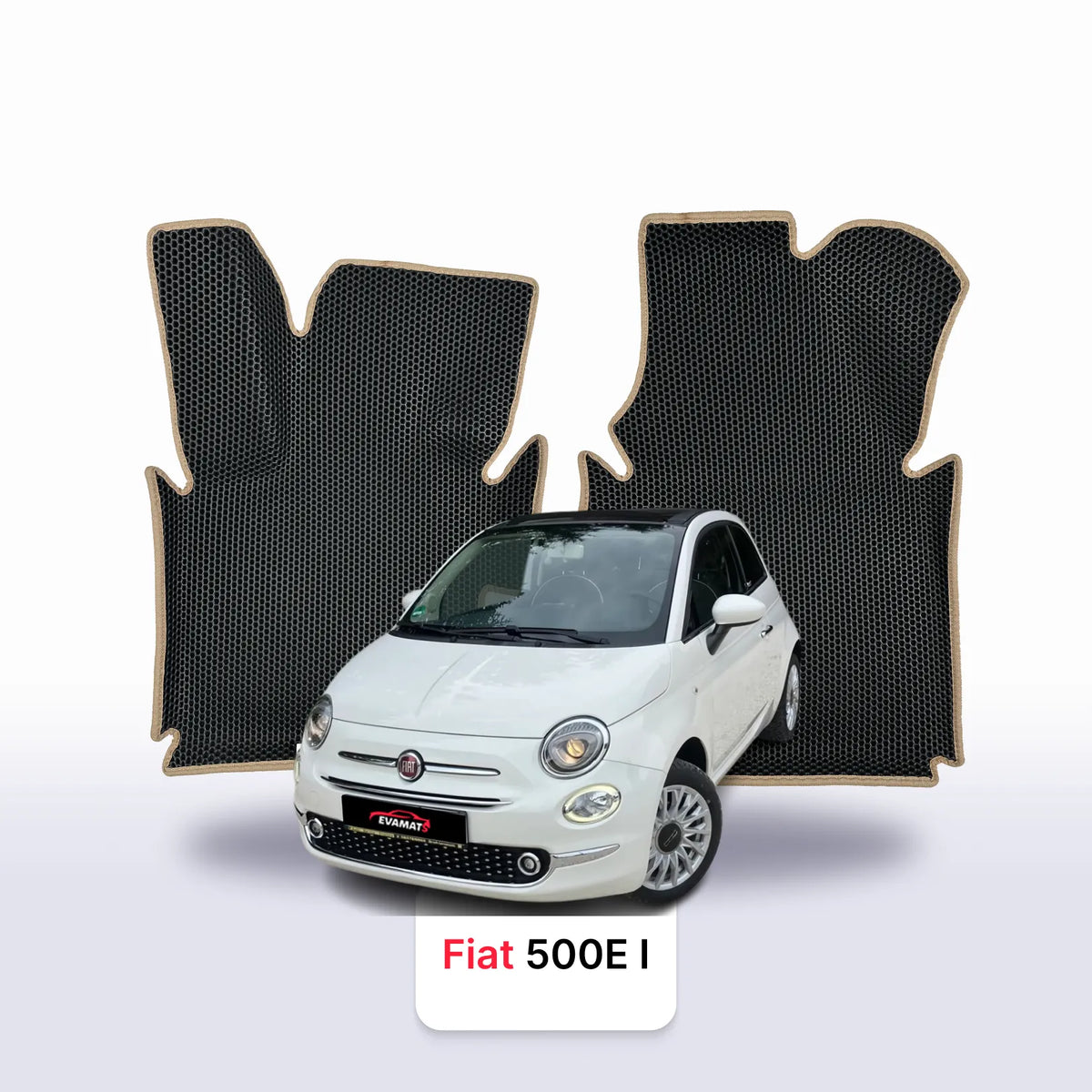 Alfombrillas 3D EVA para Fiat 500e 1 gen 2013-2019 años HATCHBACK ELÉCTRICO 3 PUERTAS DESCAPOTABLE
