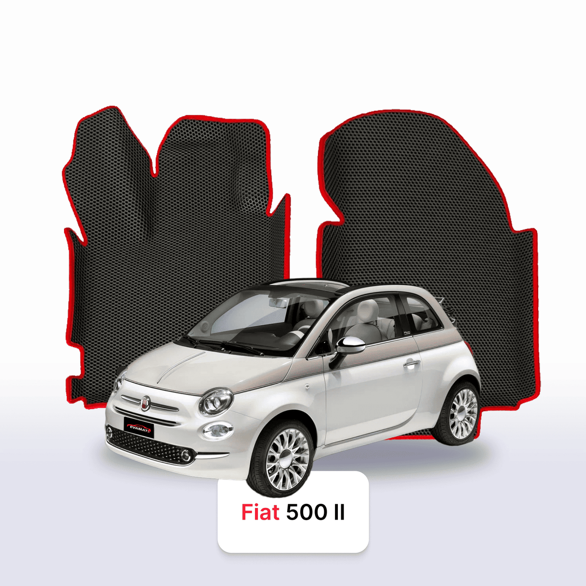 Alfombrillas 3D EVA para Fiat 500 2 gen 2007-2024 años HATCHBACK 3 PUERTAS DESCAPOTABLE
