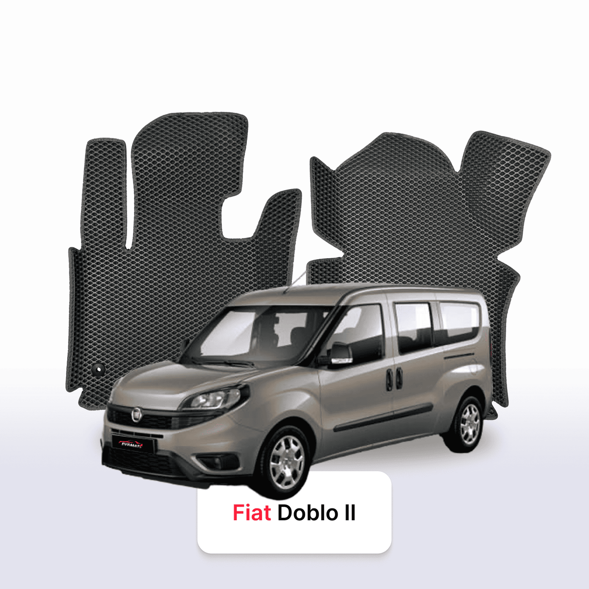 Alfombrillas 3D EVA para Fiat Doblo 2 gen 2015-2023 años MONOVOLUMEN LARGO
