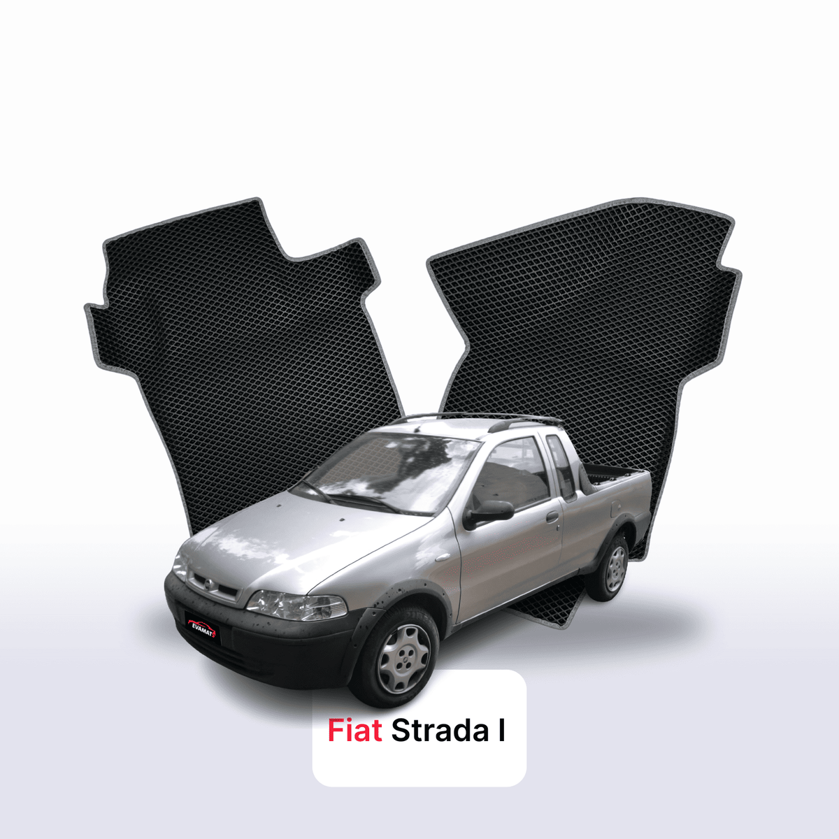 Alfombrillas 3D EVA para Fiat Strada 1 gen 1996-2020 años PICK-UP CABINA SIMPLE