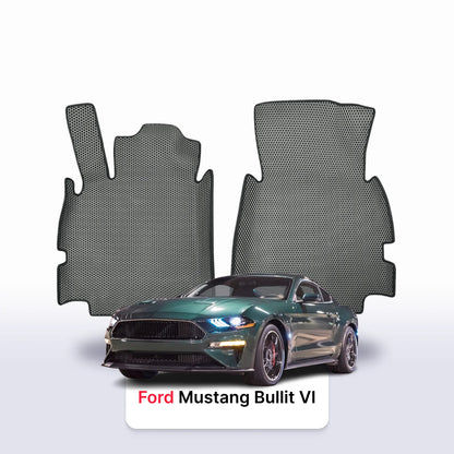 Alfombrillas 3D EVA para Ford Mustang Bullit VI gen 2018-2023 años COUPÉ