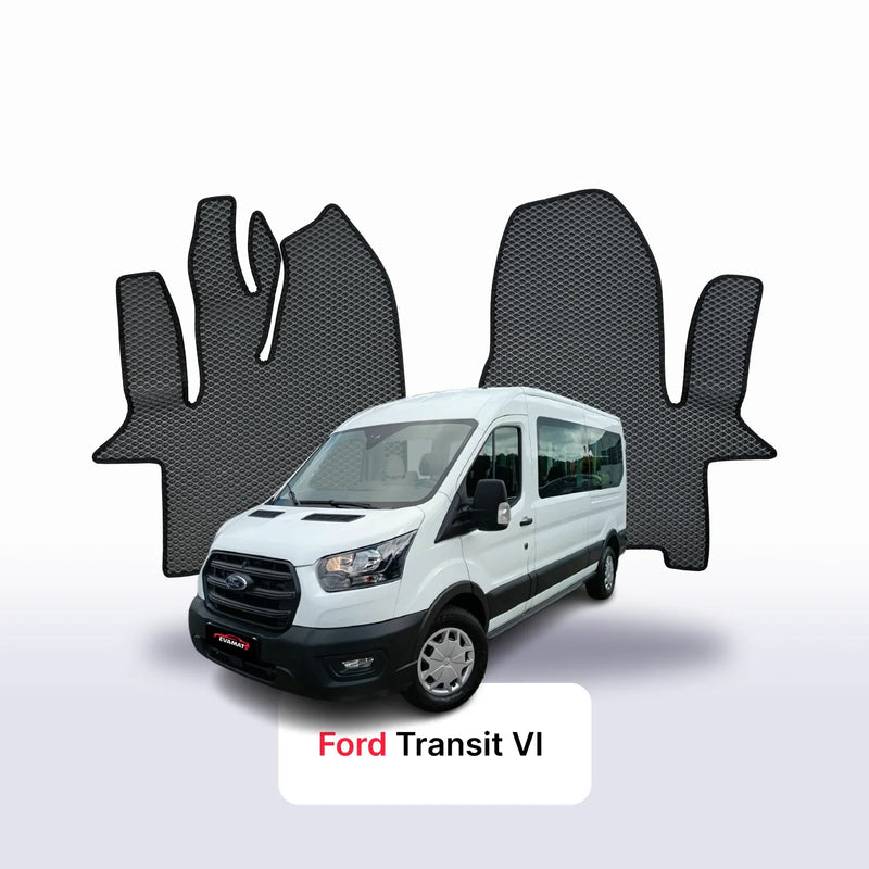 Alfombrillas 3D EVA para Ford Transit Long 6 gen 2018-2027 años MINIBÚS 9 PLAZAS