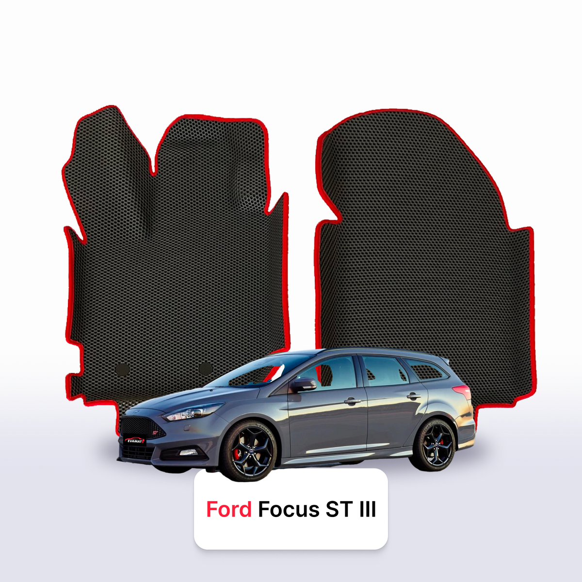 Alfombrillas 3D EVA para Ford Focus ST(MK3) 3 gen 2012-2018 años FAMILIAR