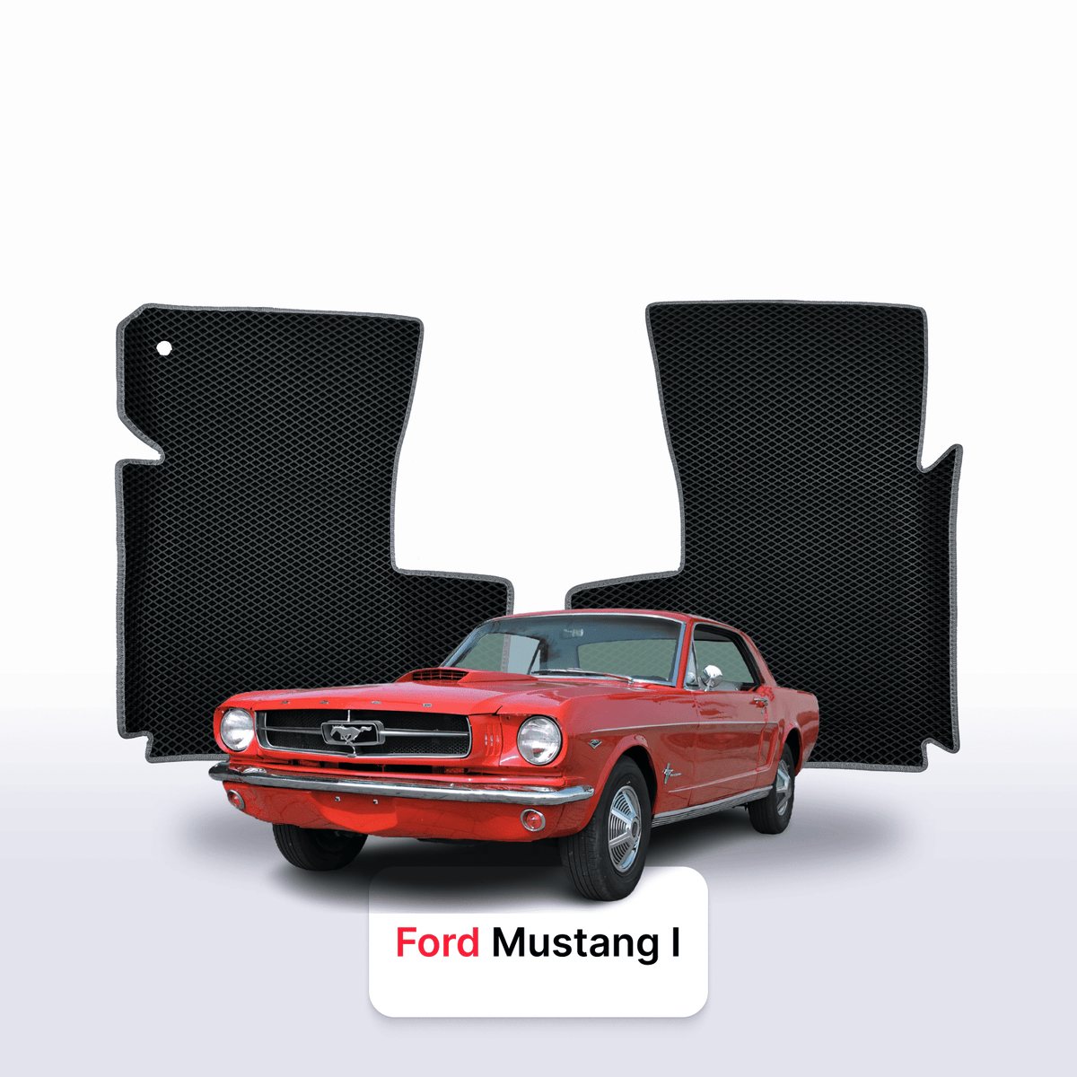 Alfombrillas 3D EVA para Ford Mustang 1 gen 1964-1973 años COUPÉ
