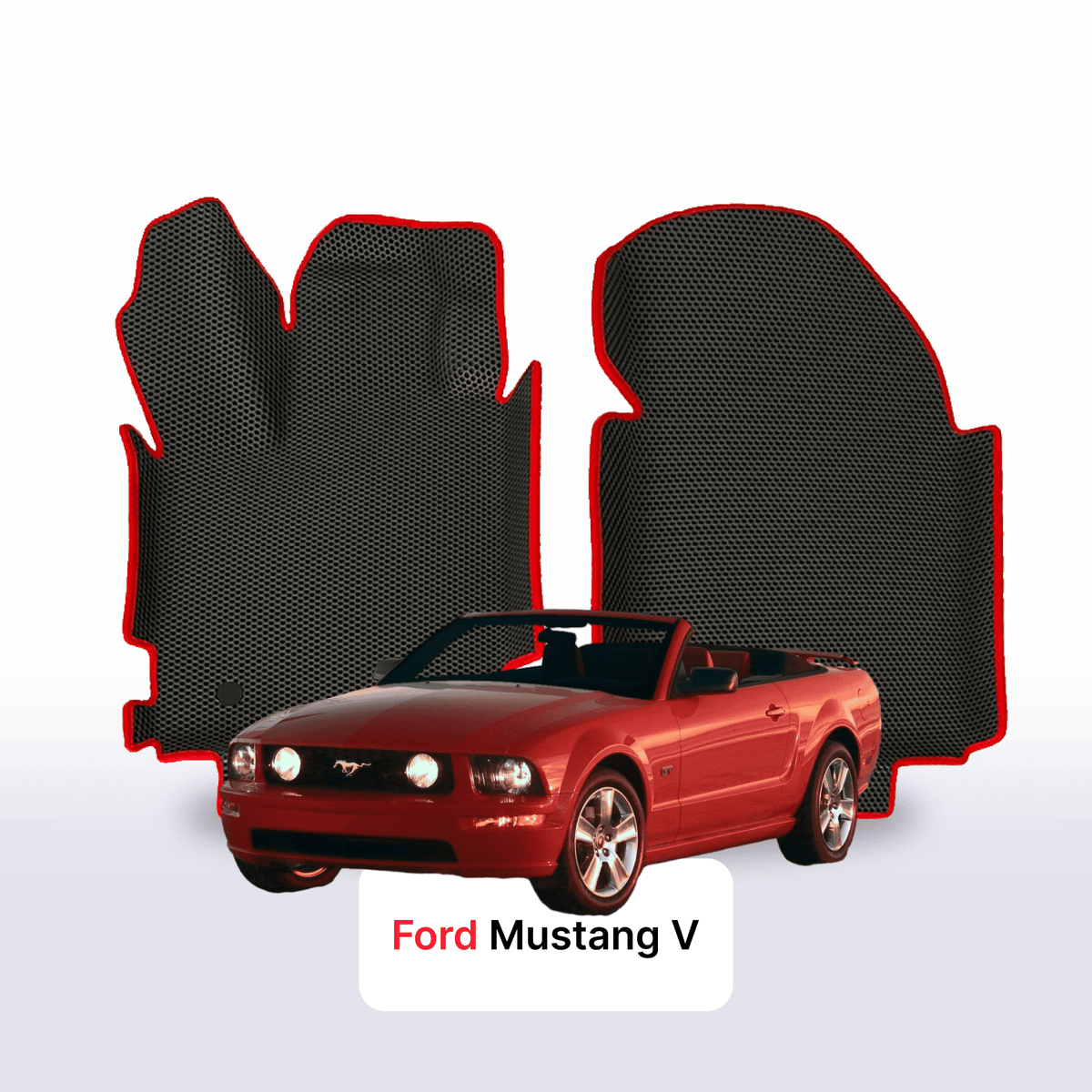 Alfombrillas 3D EVA para Ford Mustang 5 gen 2004-2014 años DESCAPOTABLE