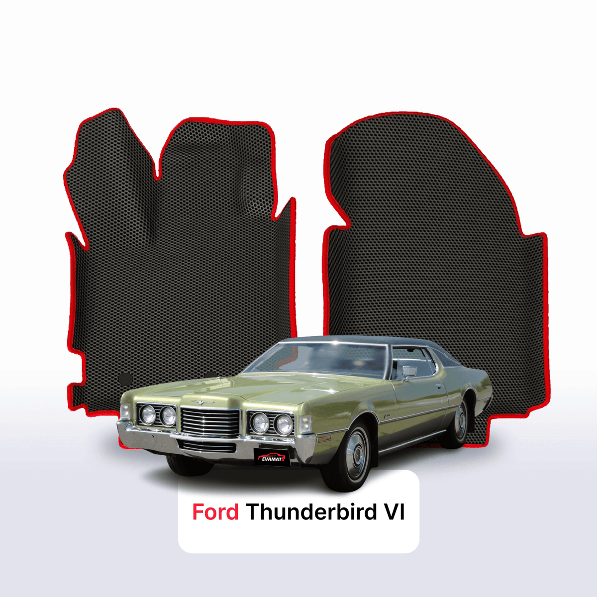 Alfombrillas 3D EVA para Ford Thunderbird 6 gen 1971-1976 años COUPÉ