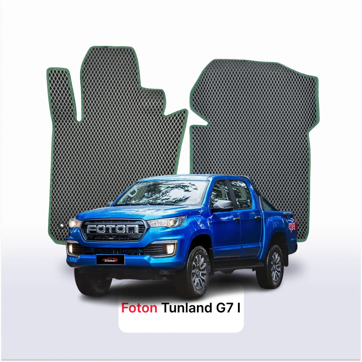 Alfombrillas 3D EVA para Foton Tunland G7 1 gen 2019-2027 años PICK-UP CABINA DOBLE