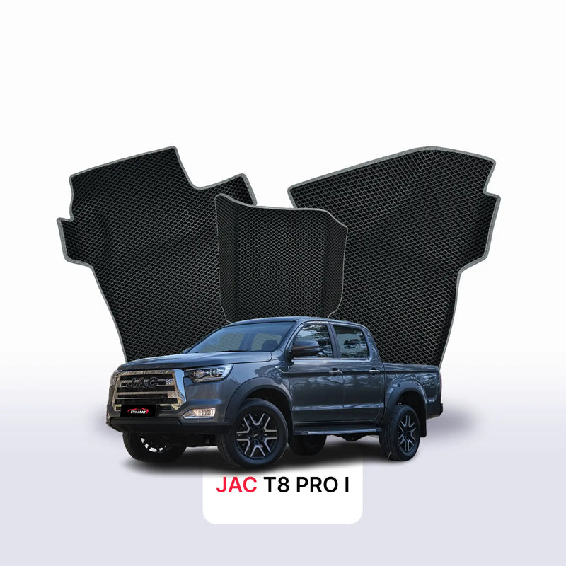 Alfombrillas 3D EVA para JAC T8 PRO 1 gen 2018-2027 años PICK-UP CABINA DOBLE