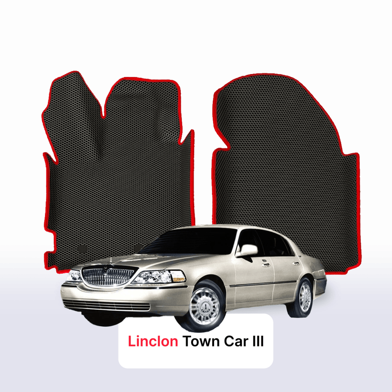 Alfombrillas 3D EVA para Lincoln Town Car 3 gen 1997-2011 años SEDÁN + talonera metálica