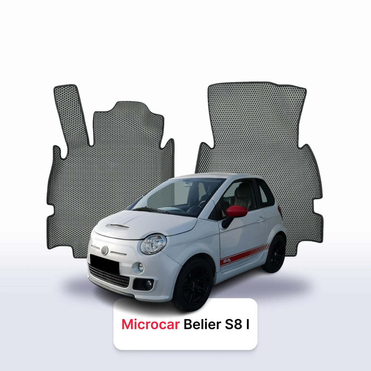 Alfombrillas 3D EVA para Microcar Belier S8 1 gen 2014-2020 años HATCHBACK 3 PUERTAS