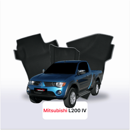 Alfombrillas 3D EVA para Mitsubishi L200 4 gen 2006-2014 años PICK-UP CABINA EXTENDIDA