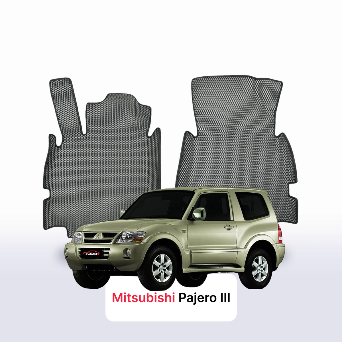 Alfombrillas 3D EVA para Mitsubishi Pajero 3 gen 1999-2006 años SUV 3 PUERTAS