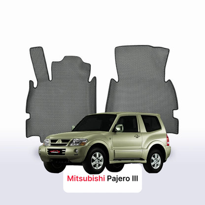 Alfombrillas 3D EVA para Mitsubishi Pajero 3 gen 1999-2006 años SUV 3 PUERTAS