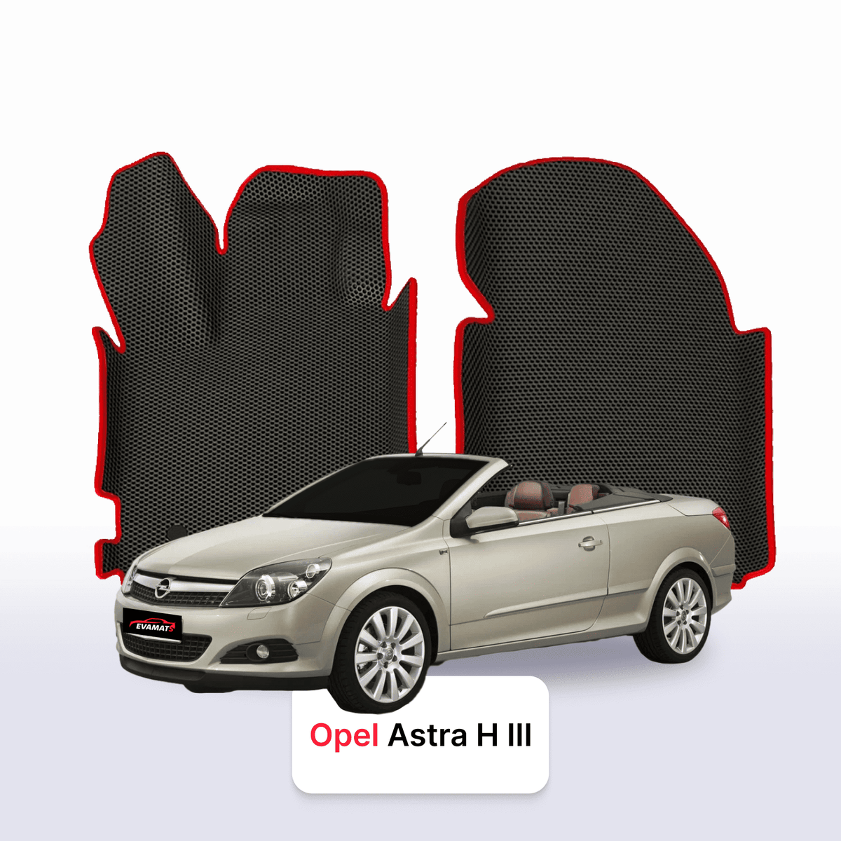 Alfombrillas 3D EVA para Opel Astra H 3 gen 2004-2014 años DESCAPOTABLE