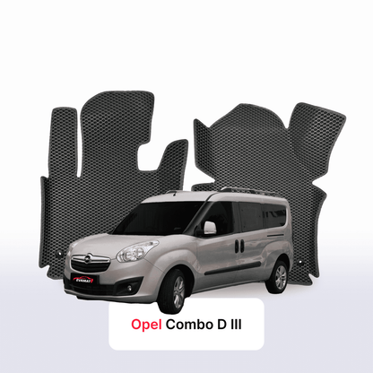 Alfombrillas 3D EVA para Opel Combo D 3 gen 2011-2017 años MONOVOLUMEN LWB