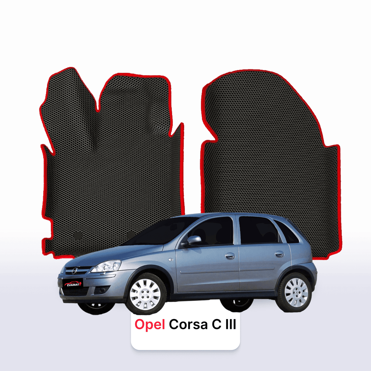Alfombrillas 3D EVA para Opel Corsa C 3 gen 2000-2006 años HATCHBACK 5 PUERTAS