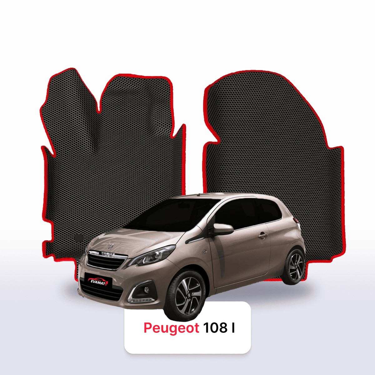 Alfombrillas 3D EVA para Peugeot 108 1 gen 2014-2021 años HATCHBACK 3 PUERTAS