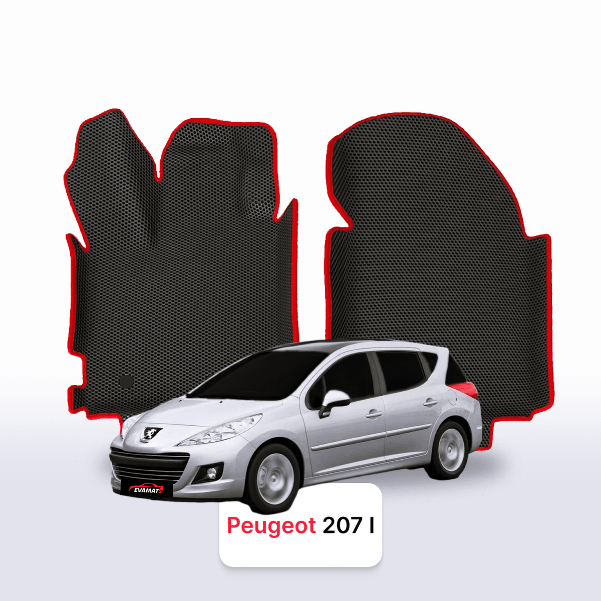 Alfombrillas 3D EVA para Peugeot 207(MT) 1 gen 2006-2015 años FAMILIAR