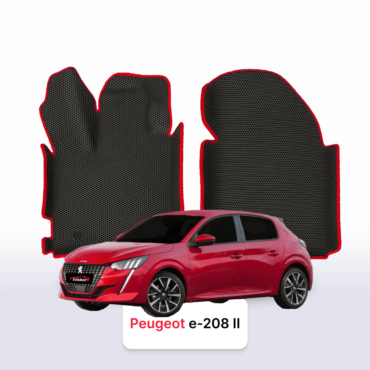 Alfombrillas 3D EVA para Peugeot E-208(MT) 2 gen 2019-2028 años HATCHBACK ELÉCTRICO 5 PUERTAS