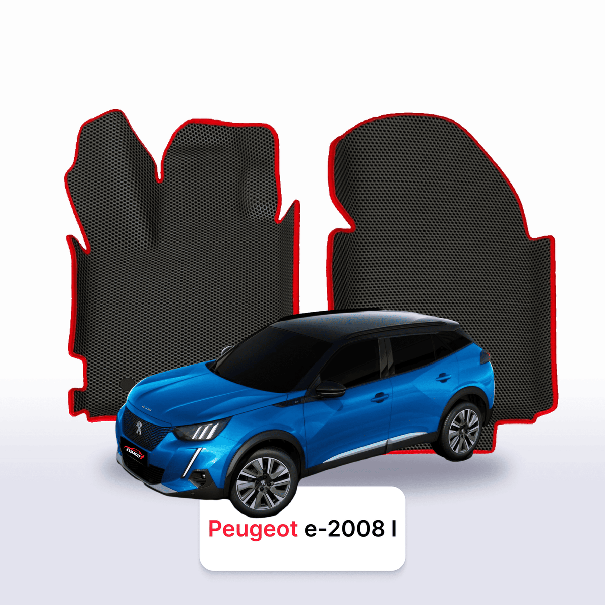 Alfombrillas 3D EVA para Peugeot e-2008 1 gen 2019-2028 años SUV ELÉCTRICO