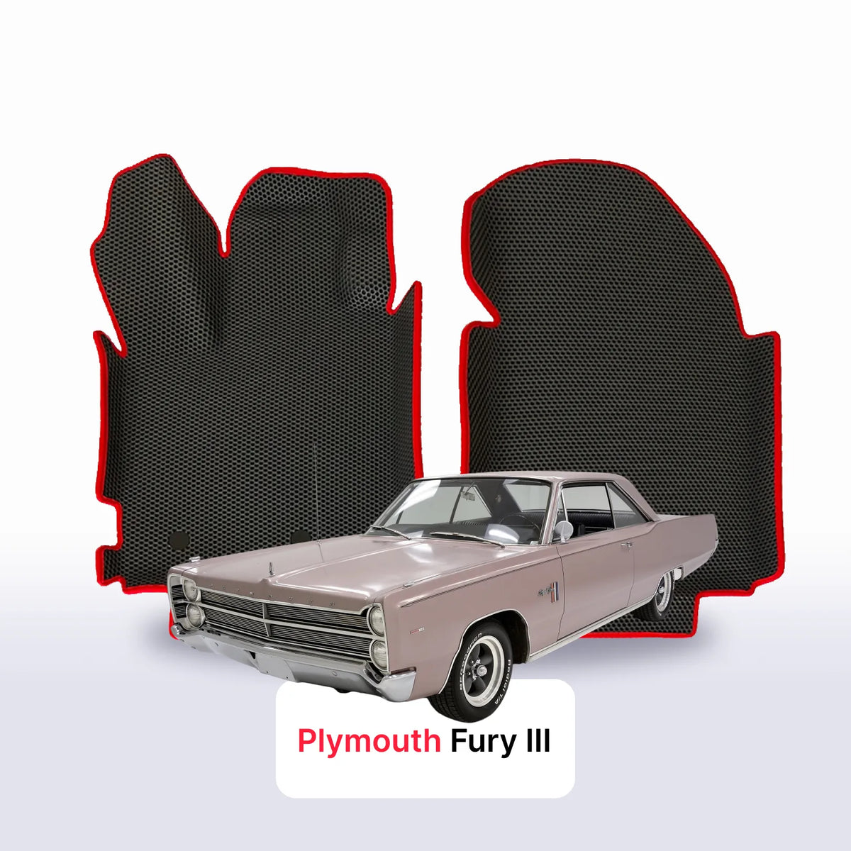 Alfombrillas 3D EVA para Plymouth Fury 3 gen 1967-1968 años SPORT COUPÉ