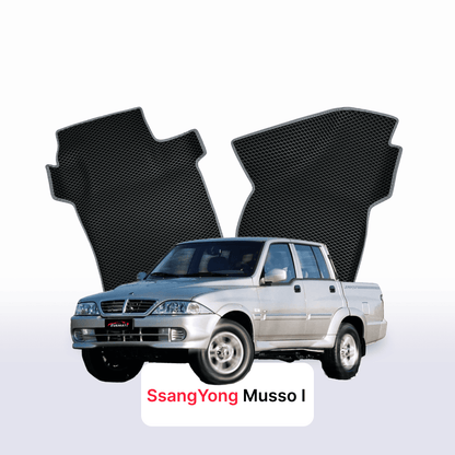 Alfombrillas 3D EVA para SsangYong Musso 1 gen 1998-2006 años PICK-UP CABINA DOBLE