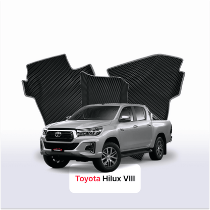 Alfombrillas 3D EVA para Toyota Hilux 8 gen 2015-2026 años PICK-UP CABINA DOBLE