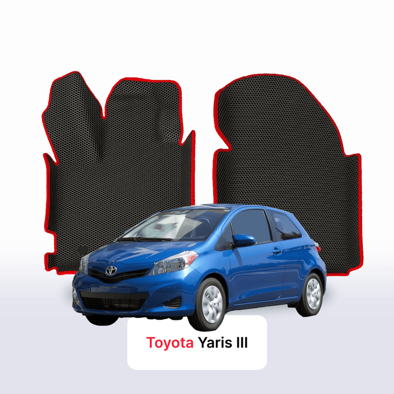 Alfombrillas 3D EVA para Toyota Yaris 3 gen 2011-2020 años HATCHBACK 3 PUERTAS