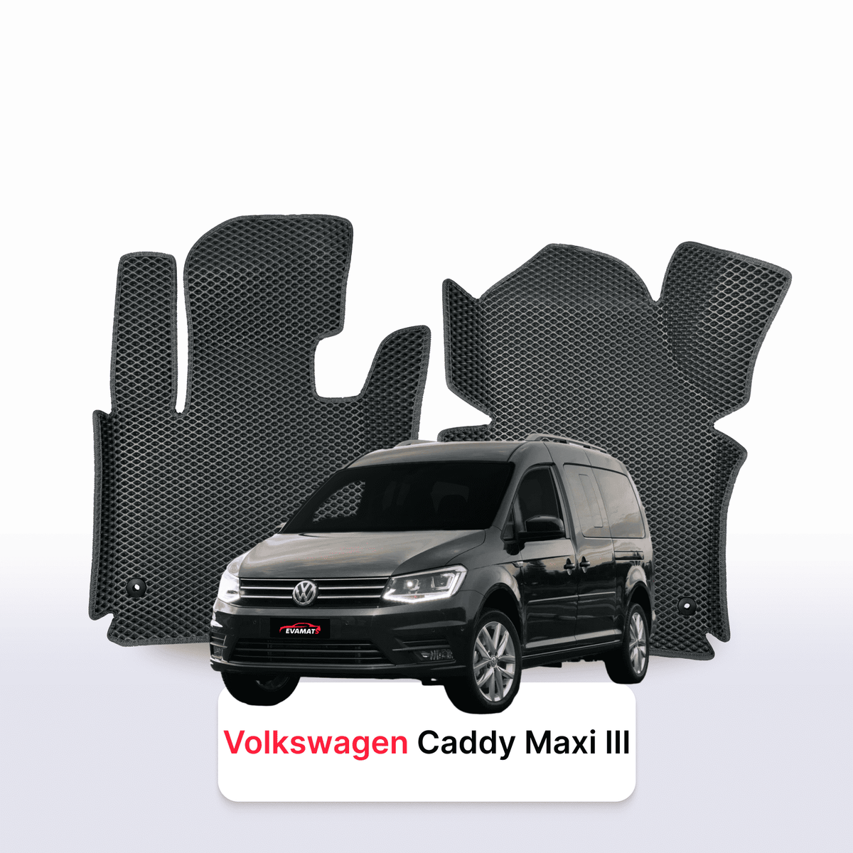 Alfombrillas 3D EVA para Volkswagen Caddy Maxi III gen 2004-2020 años MONOVOLUMEN 7 PLAZAS