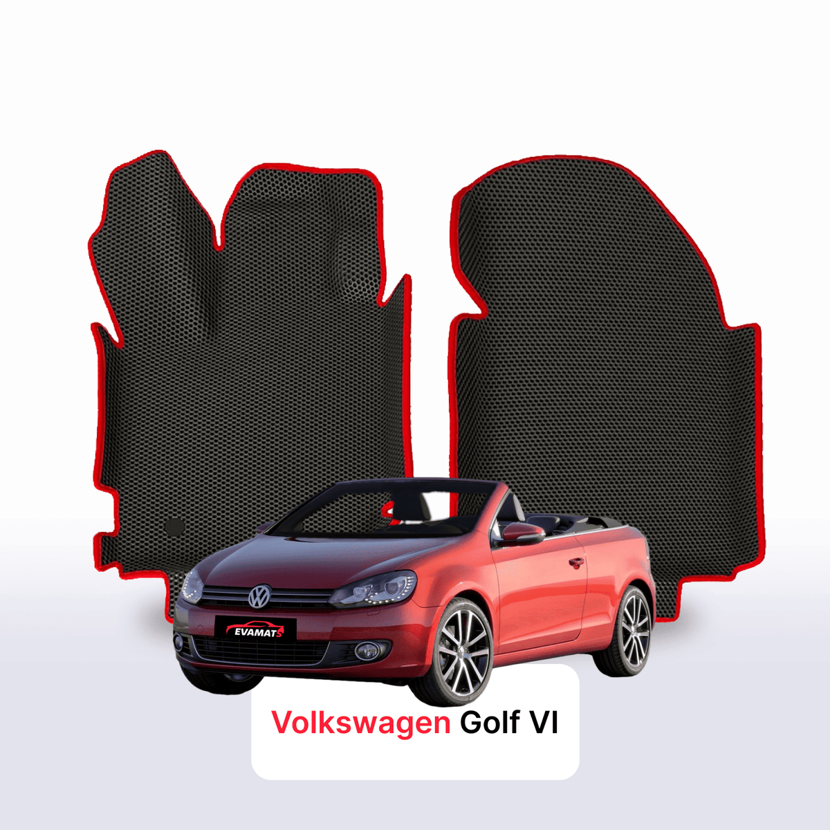 Alfombrillas 3D EVA para Volkswagen Golf (MK6) VI gen 2008-2012 años DESCAPOTABLE