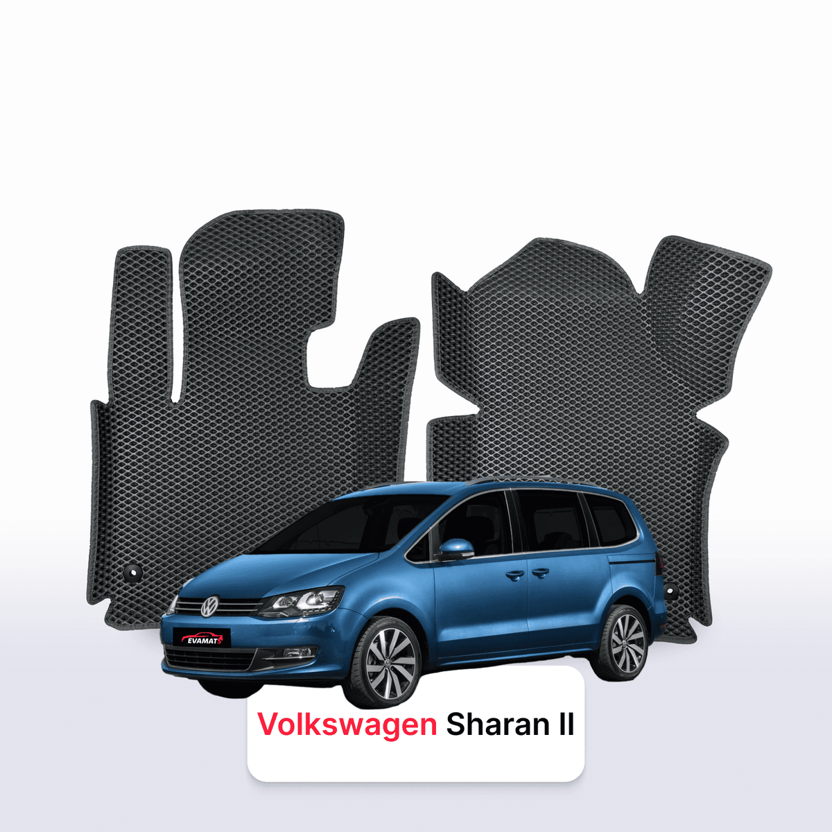 Alfombrillas 3D EVA para Volkswagen Sharan II gen 2010-2022 años MONOVOLUMEN