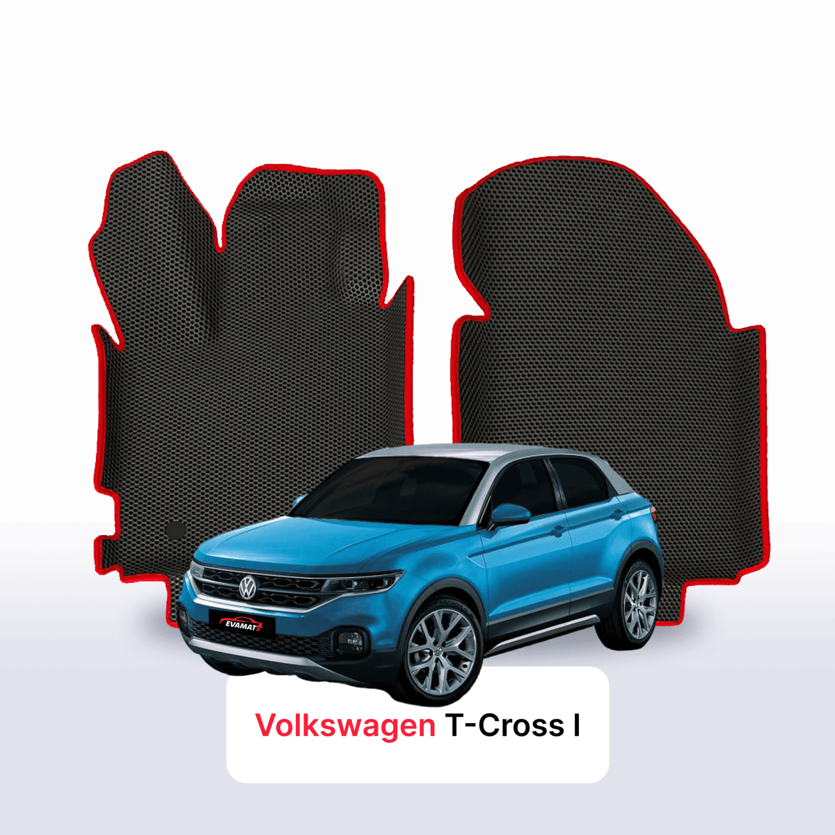Alfombrillas 3D EVA para Volkswagen T-Cross I gen 2018-2027 años SUV + talonera EVA