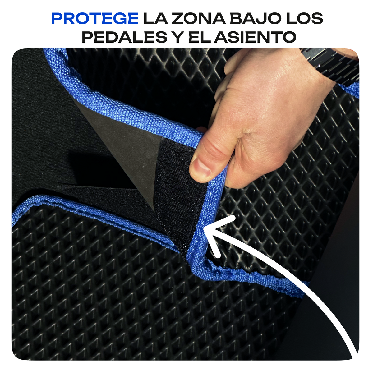 Velcro en cada esquina