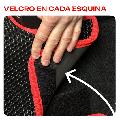 Velcro en cada esquina